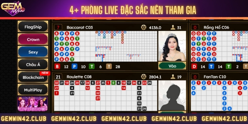 Những phòng live siêu cuốn của DG Casino