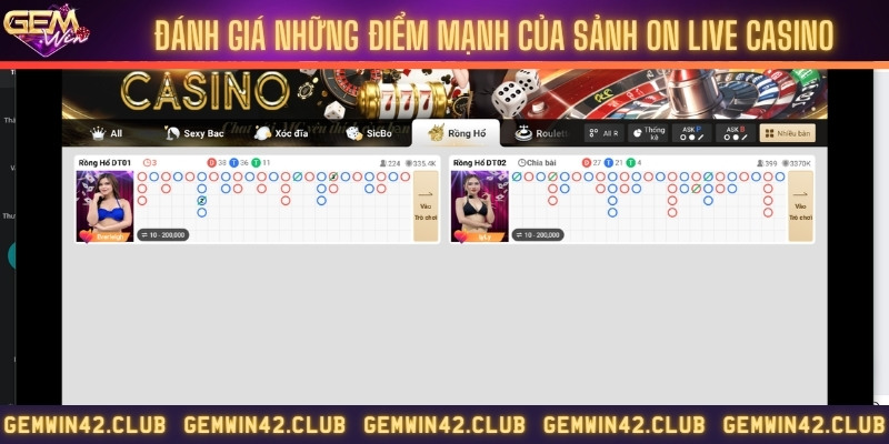 Nhận xét chân thật về sảnh casino live